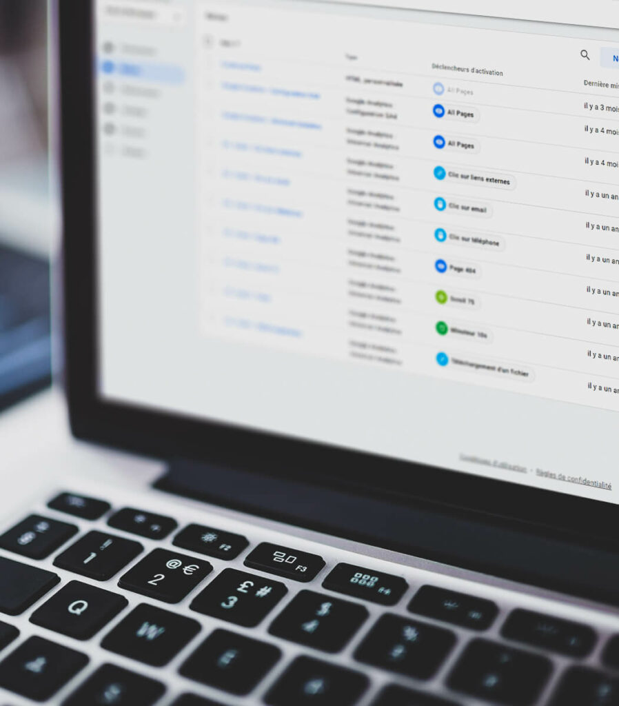 Interface de Google Tag Manager