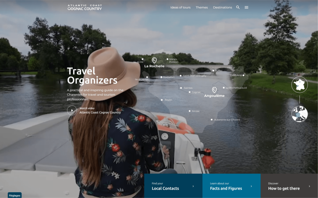 Page d'accueil du site Atlantic Coast Cognac Country
